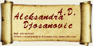 Aleksandra Đošanović vizit kartica